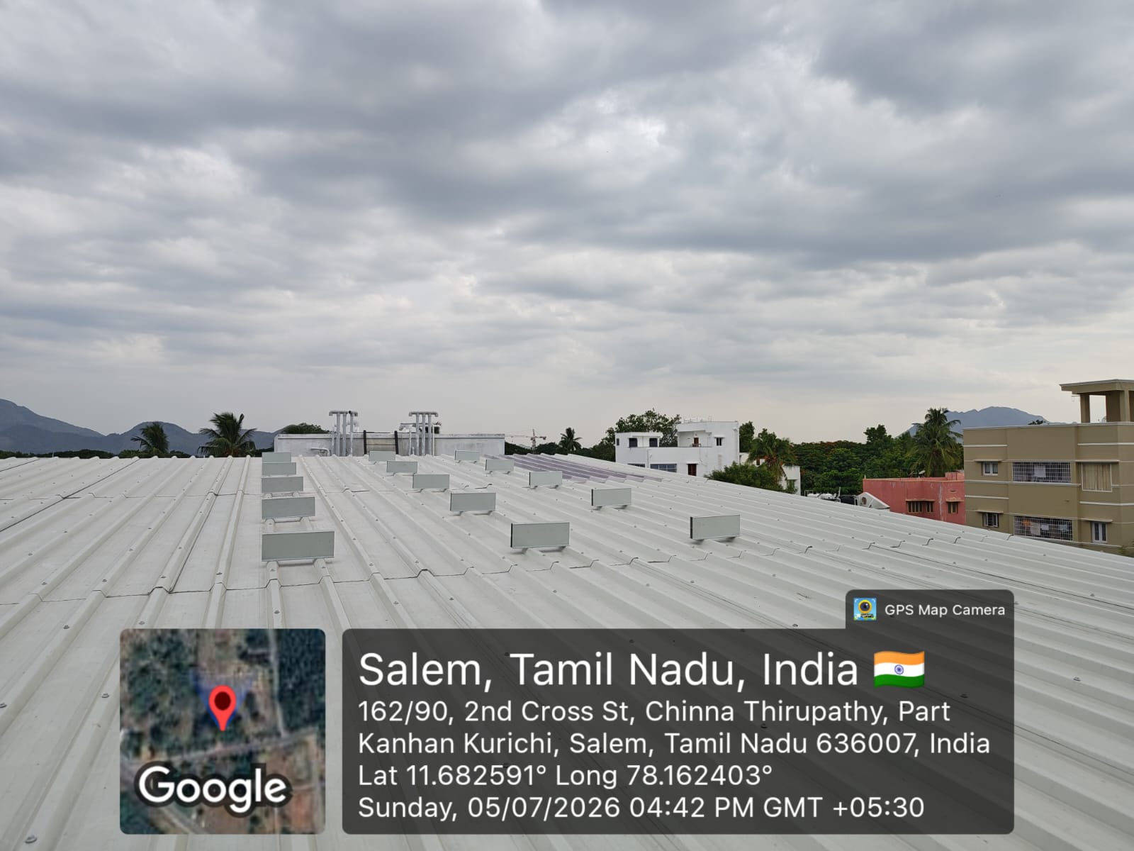 Industrial roof preparation — Chinna Thirupathy, Salem