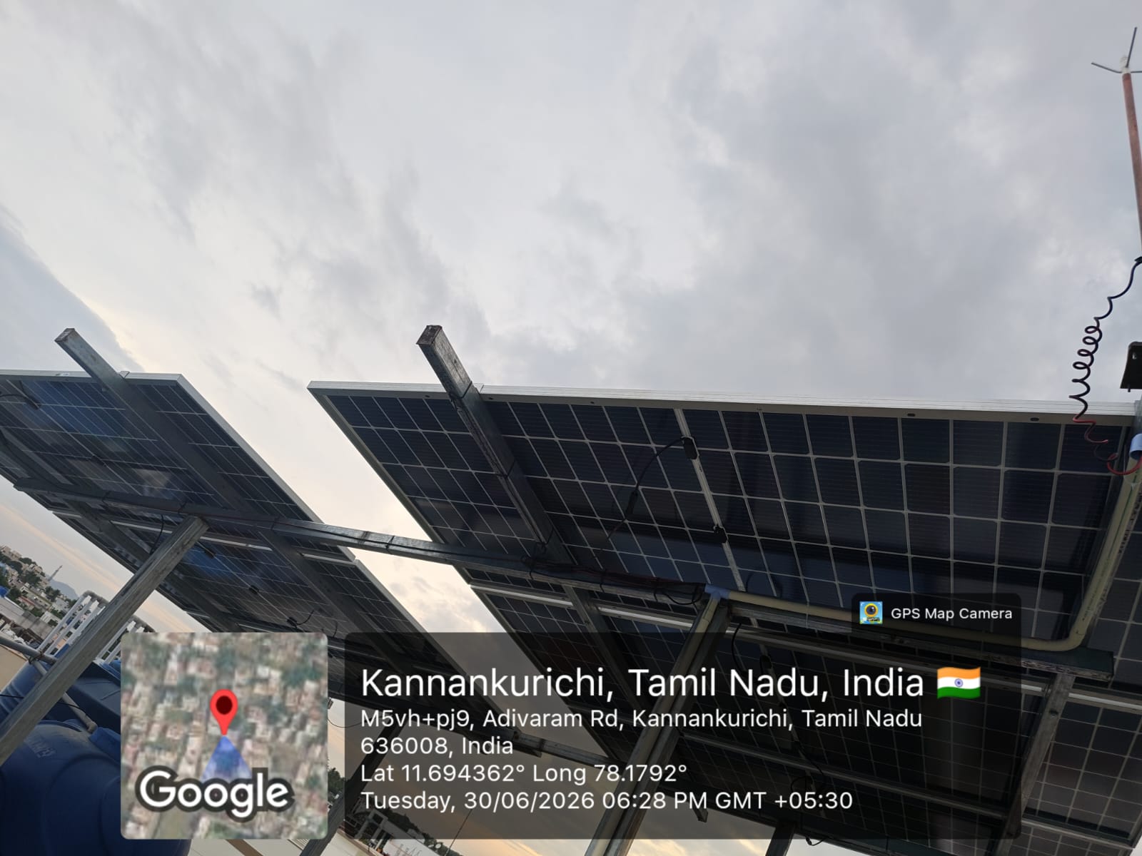 Tilted array at dusk — Kannankurichi, Salem